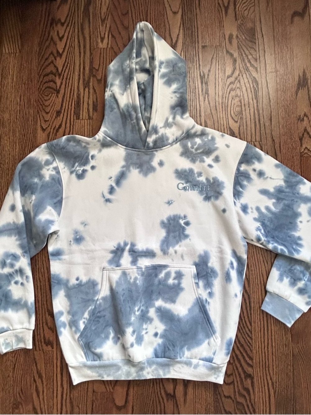 Comfrt Brand Blue Tie-Dye Hoodie & Sweatpants Set - Women's - Size Small